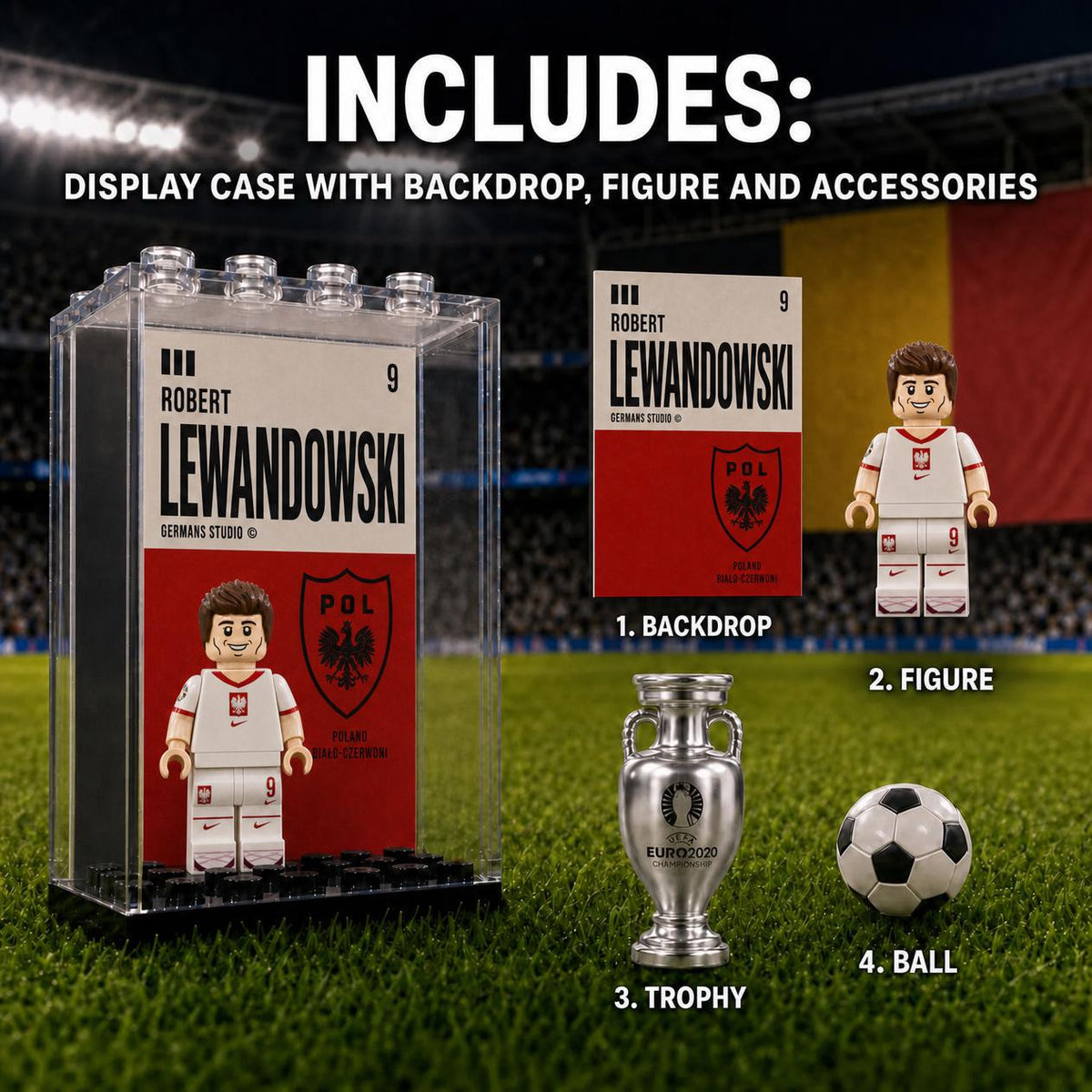 Robert Lewandowski #9 Poland National Team Minifigure
