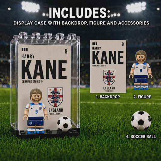 Harry Kane England Minifigure – Football Star Custom