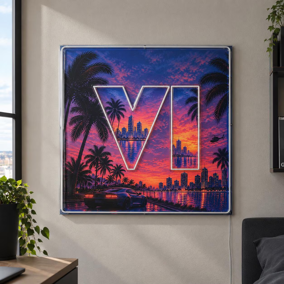 Neon GTA VI Purple Paradise Led
